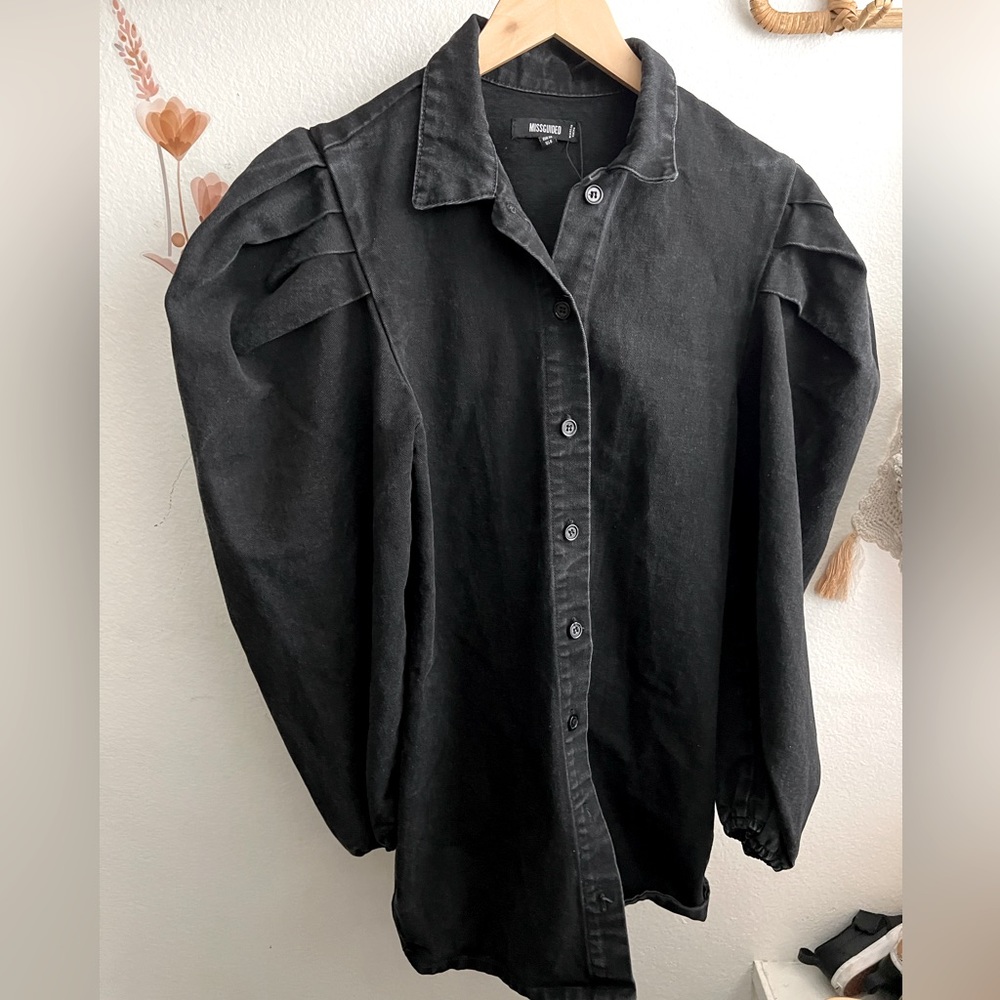 missguided women’s black denim dress